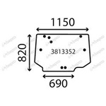 szyba Massey Ferguson - tylna 4382797M3 (3706)