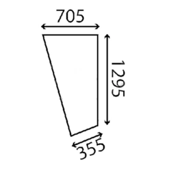 szyba New Holland - boczna 80449115