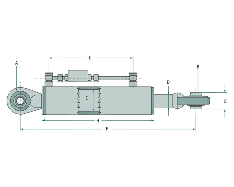 Łącznik górny dwustronny z przegubem kulowym 430-590mm