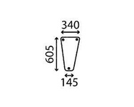szyba do ciągnika Deutz-Fahr - przednia dolna 04354066 04354067