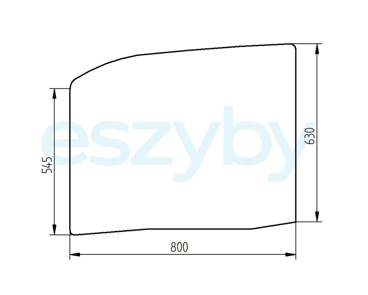 szyba ładowarka teleskopowa Manitou - drzwi górna tylna 704997 (2962)