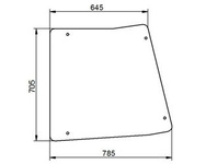szyba do ciągnika John Deere - boczna lewa ER200623 (2203)