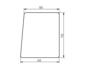 szyba ładowarka teleskopowa Manitou - drzwi górna 202377