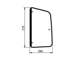 szyba do ciągnika Deutz-Fahr, Lamborghini, Same - boczna prawa otwierana 0.012.1436.0 (1460)