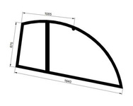 szyba do ładowarki Haulotte - boczna prawa 2326015760 (5193)