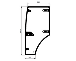 szyba Farmtrac - drzwi lewe (1780)