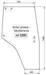 szyba MF serie 4200 4300 - drzwi prawe bezbarwna 3825690M1 (2293)