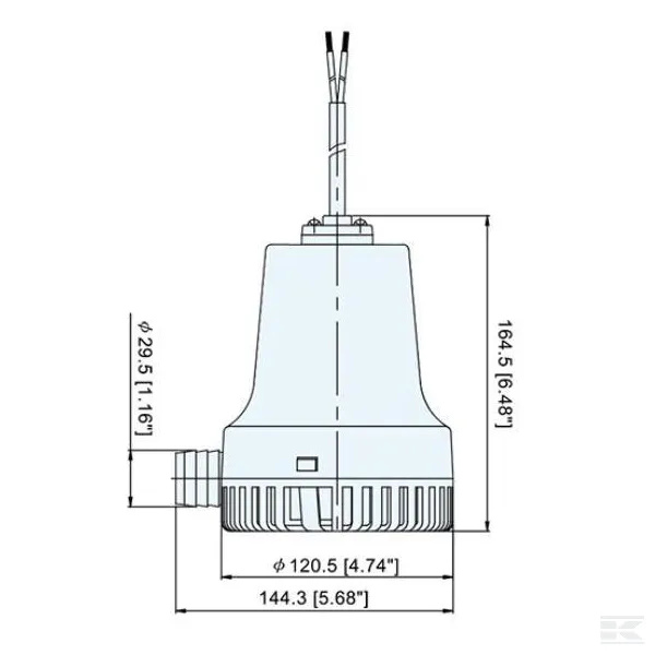 Pompa zanurzeniowa 12V przewód 8m 6m/h