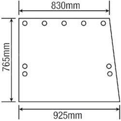 szyba do ciągnika John Deere - boczna R50757 (3216)