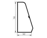 szyba ładowarka teleskopowa JCB - drzwi górna przednia 827/30473