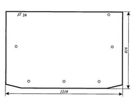 szyba do ciągnika Deutz-Fahr, Lamborghini, Same - tylna 0.9234.273.0 (752)