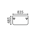 szyba Yanmar - przednia dolna E29031-201S