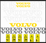 naklejka, logo na maskę koparka Volvo EC15