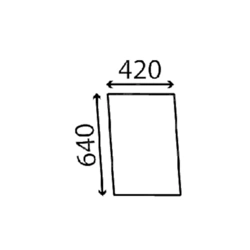 szyba do ciągnika Fendt - boczna stała F182800200410