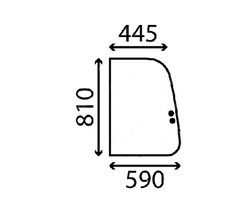 szyba Takeuchi - boczna prawa przednia 3786-01320 (2217)