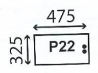 szyba do ciągnika John Deere - tylna dolna przesuwna L32955 (2587)