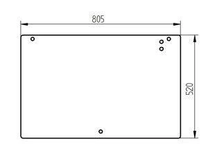 szyba ładowarka teleskopowa Deutz-Fahr, JLG - tylna 7029565 (3334)