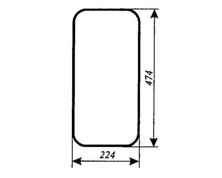 szyba do ciągnika MTZ-82 mała kabina oryginalna - boczna (lewa, prawa) (83)