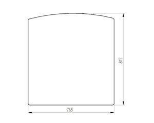 szyba minikoparka JCB - przednia górna 827/80451 (2151)