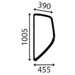 szyba koparka Doosan - boczna lewa K1057516 (4913)