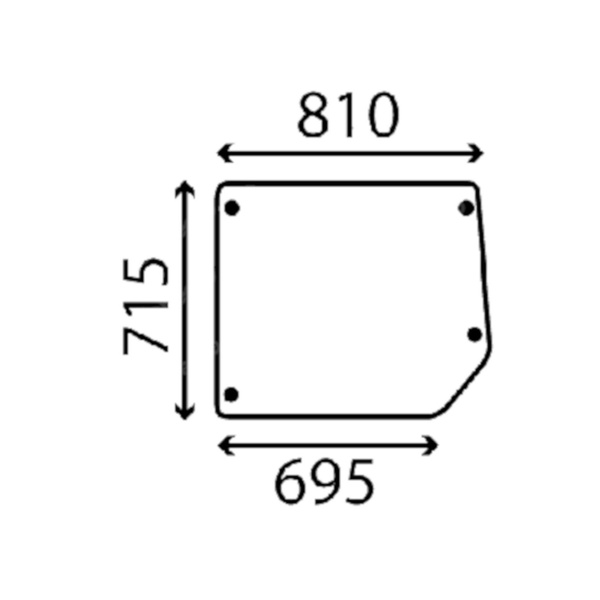 szyba Massey Ferguson - boczna 3104422M1