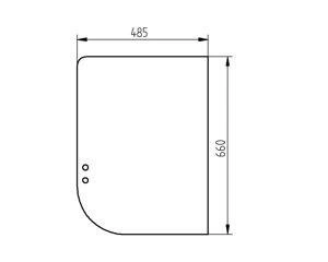 szyba minikoparka CAT 303CR, 304CR, 305CR - boczna prawa tylna 230-5212 (2679)