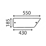 szyba Deutz-Fahr - tylna dolna FRA-0505102998