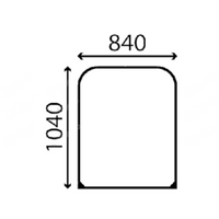 szyba koparka Case, Kobelco, New Holland - przednia laminowana KHN25620, LQ50C00002S002 (3984)
