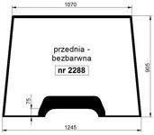 szyba MF serie 4200 4300 - przednia bezbarwna 3814955M1 (2288)