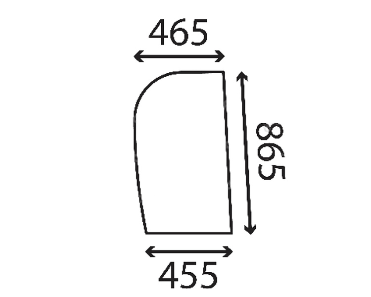 szyba JCB - boczna prawa 332/G0505 (3167)