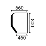 szyba Bobcat, Dossan, Yanmar - boczna tylna górna prawa EK1039-699, 7006559