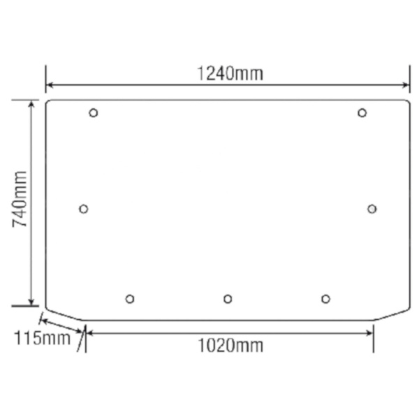 szyba do ciągnika Same - tylna brązowa 0.9231.268.0 (3014)
