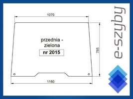 szyba Claas/Renault Cergos - przednia 6005014309 (2015)