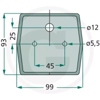 Lampa tylna przyczepki 99x93cm