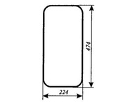 szyba do ciągnika MTZ-82 mała kabina oryginalna - boczna (lewa, prawa) (83)