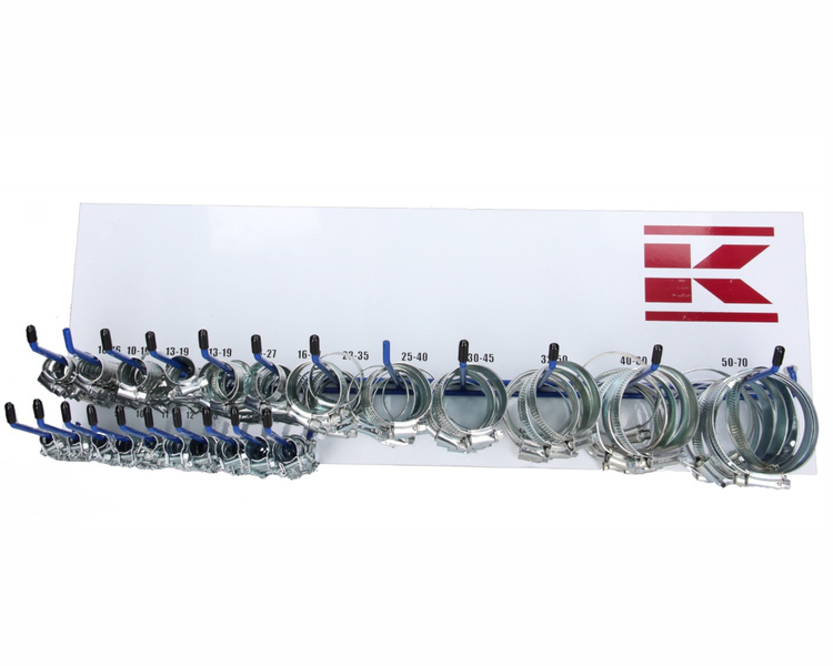 Zestaw opasek zaciskowych na węże 220szt. Kramp