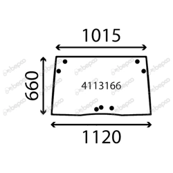 szyba do ciągnika Claas Nexos - przednia 0011424940 (4471)