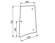 szyba do ciągnika John Deere - boczna lewa L78537 (2047)