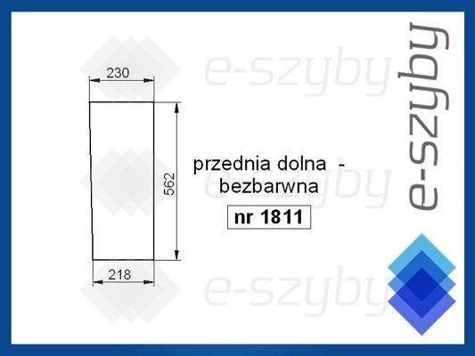 szyba STEYR 8060 8070 8080 8090 8100 8110 8120 8130 - przednia dolna lewa, prawa (1811)