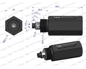 Zawór bezpieczeństwa cylindra hydraulicznego do C-385 WARYŃSKI