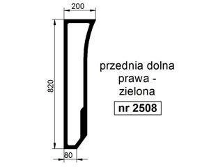 szyba New Holland TNNA TNVA TNN TNV - przednia dolna prawa (2508)