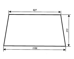 szyba do ciągnika URSUS 2812, 3512, C-330, C-360, MF-235, MF-255 kabina Smolniki nowy typ - tylna (377)