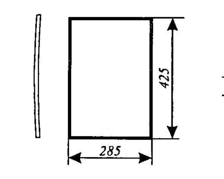 szyba do ciągnika Pronar 320A - przednia dolna (lewa, prawa) (716)