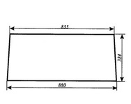 szyba do ciągnika C-355 kabina czeska - tylna (139)