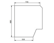 szyba ładowarka teleskopowa JCB - przednia 827/20244