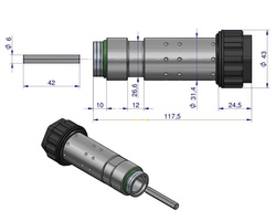 Trzpień cewki do elektrozaworów W-E12DVS6/2-80L Waryński