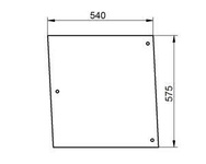 szyba do ciągnika Deutz-Fahr - boczna 520626 (2355)