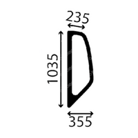 szyba Kobelco, New Holland - boczna lewa YN02C02136P1, 72210327, 77283081, 87333298, YN02C01562P1 (5118)