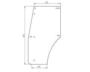 szyba Massey Ferguson 304 F, S, V - drzwi  3540165M1 (1955)