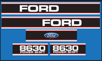 naklejka, logo na maskę ciągnik Ford 8630